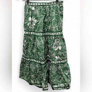 Japna Green Floral Maxi Skirt